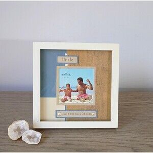 Vintage Cream Hallmark Uncle Photo Frame Gift Standing Picture Frame